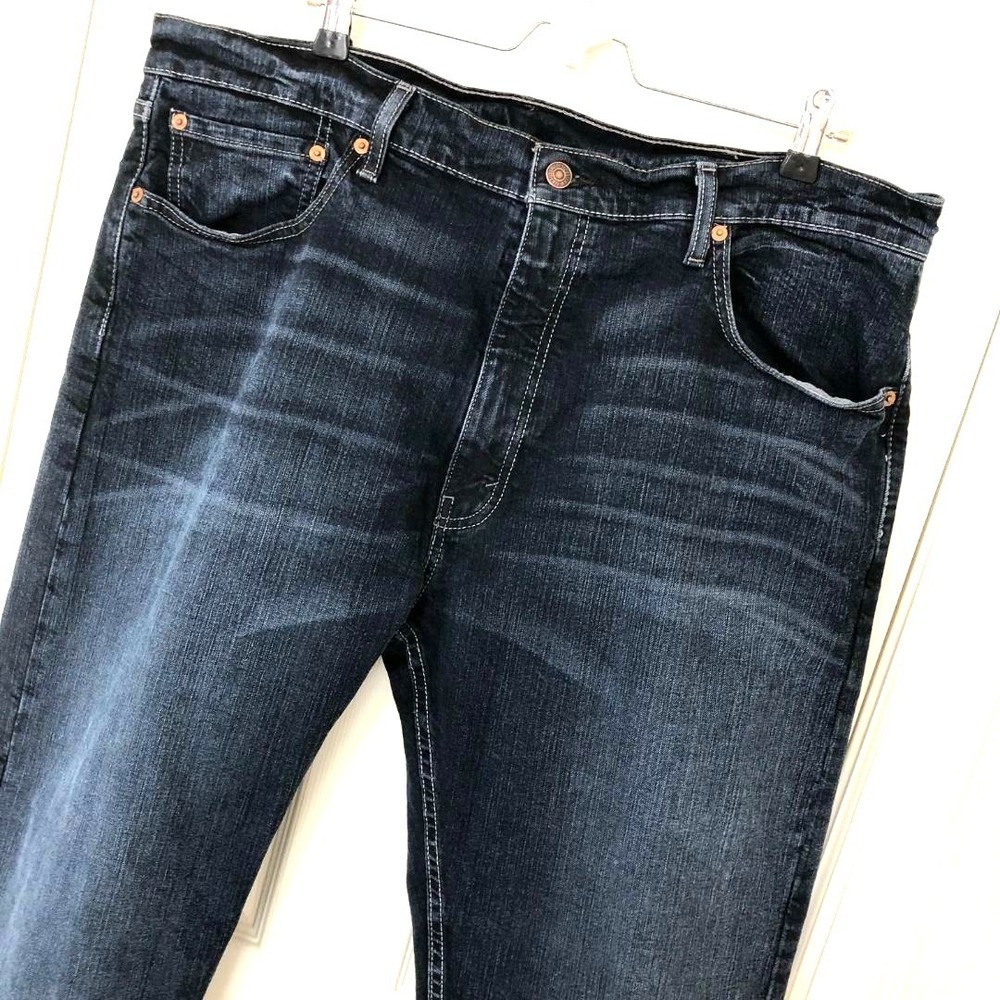 Levi's 505 Indigo Jeans Stretch Bootcut Dark Wash Workwear Chore Mens 40 x 32